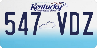 KY license plate 547VDZ