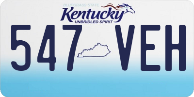 KY license plate 547VEH