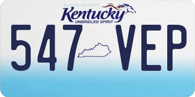KY license plate 547VEP