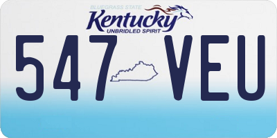 KY license plate 547VEU