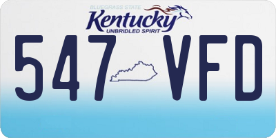 KY license plate 547VFD