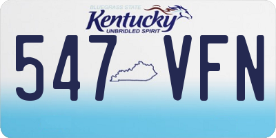 KY license plate 547VFN