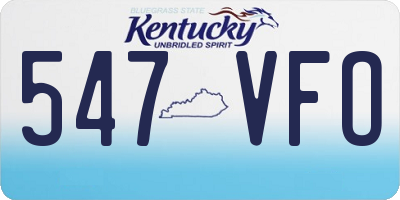 KY license plate 547VFO