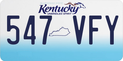 KY license plate 547VFY