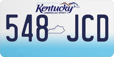 KY license plate 548JCD