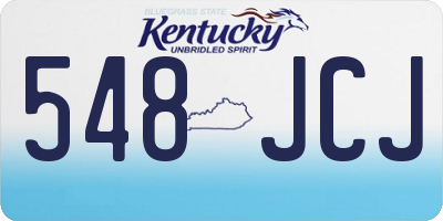 KY license plate 548JCJ