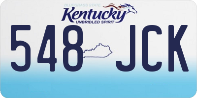 KY license plate 548JCK