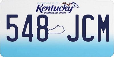 KY license plate 548JCM