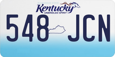 KY license plate 548JCN