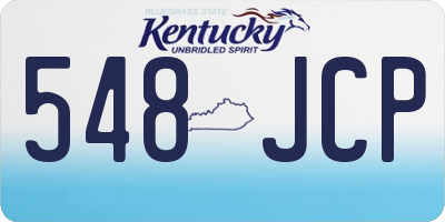 KY license plate 548JCP