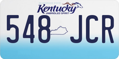 KY license plate 548JCR