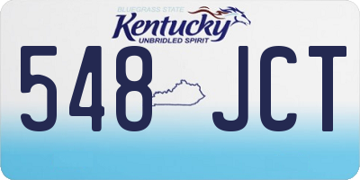 KY license plate 548JCT