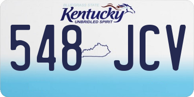 KY license plate 548JCV