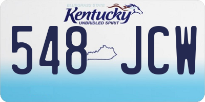 KY license plate 548JCW