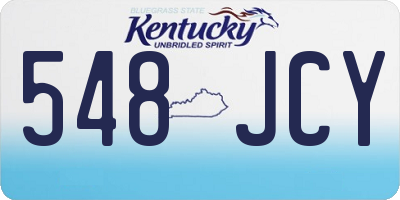 KY license plate 548JCY