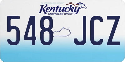 KY license plate 548JCZ
