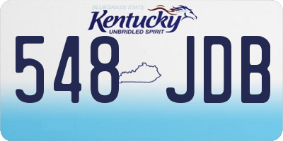 KY license plate 548JDB