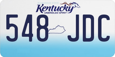 KY license plate 548JDC