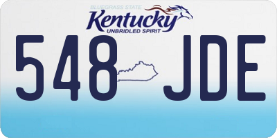 KY license plate 548JDE