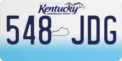 KY license plate 548JDG