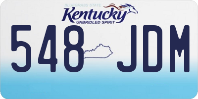 KY license plate 548JDM