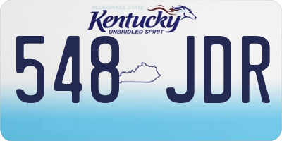 KY license plate 548JDR