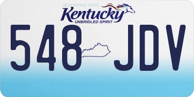 KY license plate 548JDV
