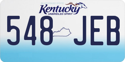 KY license plate 548JEB