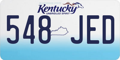 KY license plate 548JED