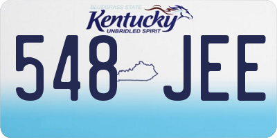 KY license plate 548JEE