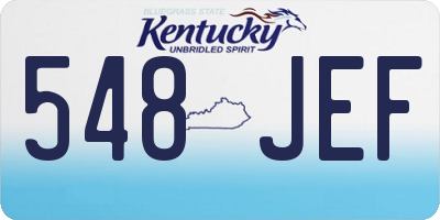 KY license plate 548JEF
