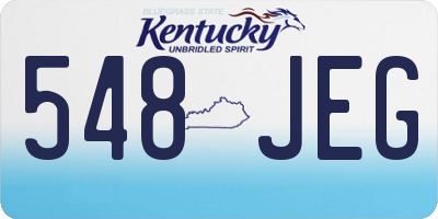 KY license plate 548JEG