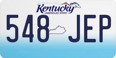 KY license plate 548JEP