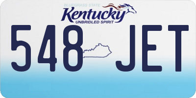 KY license plate 548JET
