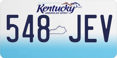 KY license plate 548JEV