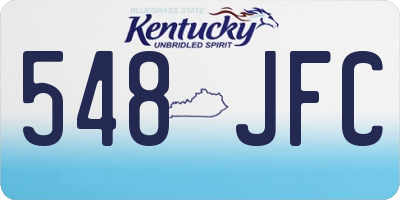 KY license plate 548JFC
