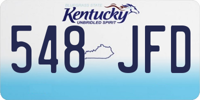 KY license plate 548JFD