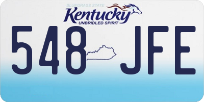 KY license plate 548JFE