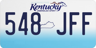 KY license plate 548JFF