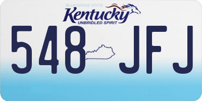 KY license plate 548JFJ