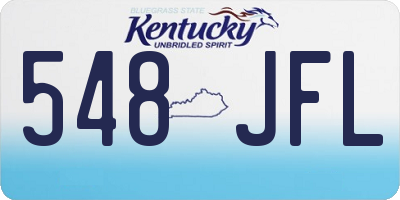 KY license plate 548JFL
