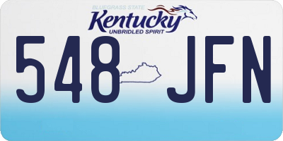 KY license plate 548JFN