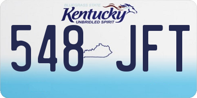 KY license plate 548JFT
