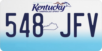 KY license plate 548JFV