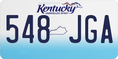 KY license plate 548JGA