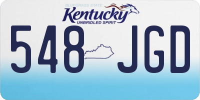 KY license plate 548JGD