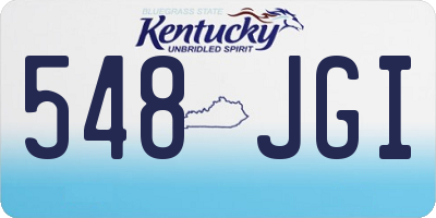 KY license plate 548JGI