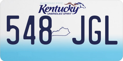 KY license plate 548JGL