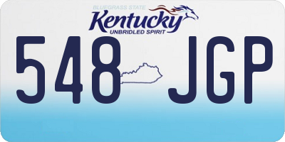 KY license plate 548JGP