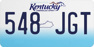 KY license plate 548JGT